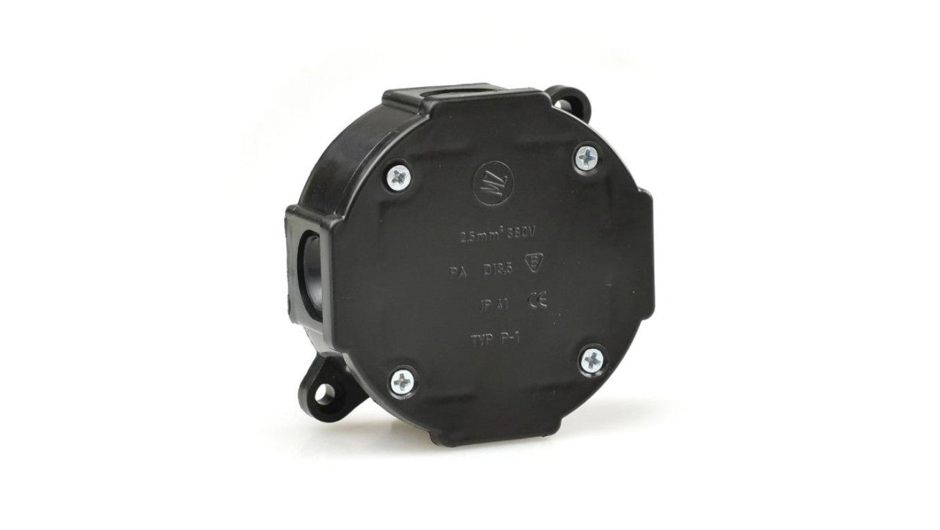 Puszka n/t 79x79x37mm czarna IP41 D13,5 /10