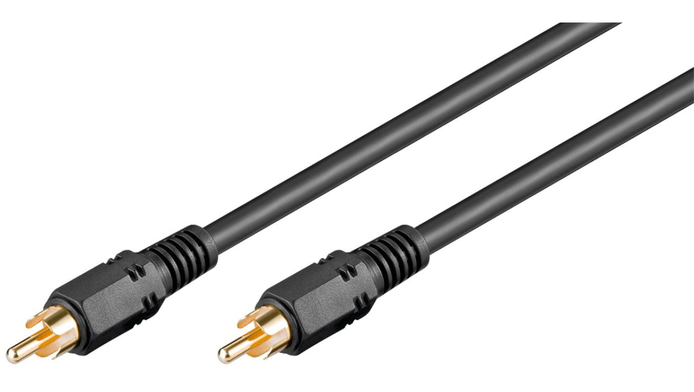 Koncentryczny, cyfrowy kabel łączący audio, cinch S/PDIF, podwójnie ekranowany - Długość kabla 2 m