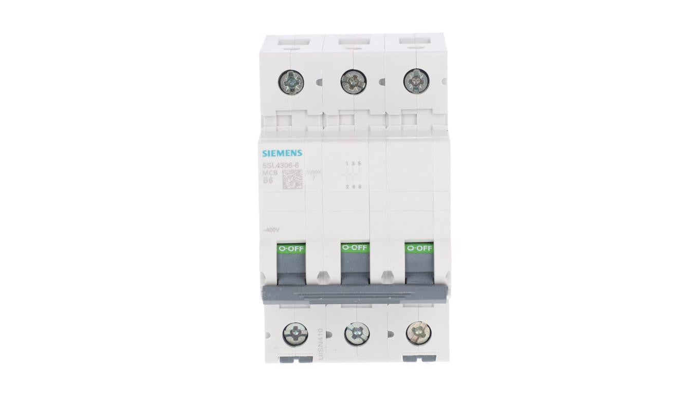Wyłącznik nadprądowy 3P B 6A 10kA AC SENTRON 5SL4306-6