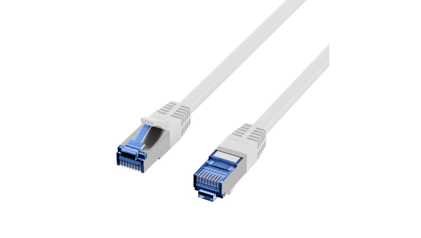 Patchcord SFTP 15m Cat6a Superflex szary na kablu Cat7