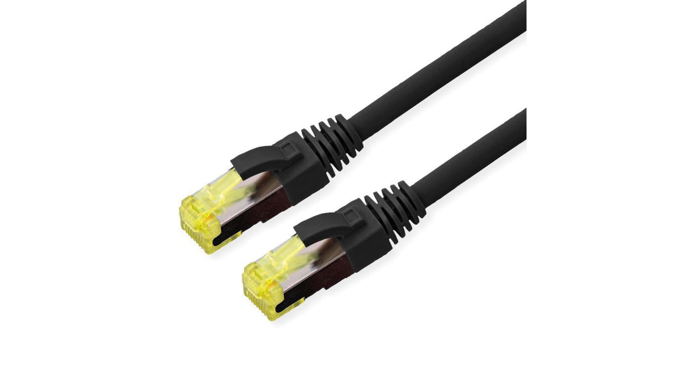 Kabel krosowy ROLINE Outdoor Cat.6A (Class EA) S/FTP (PiMF), elastyczny przewód, LSOH, czarny, 2 m