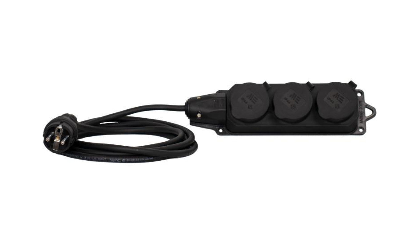 Przedłużacz listwowy gumowy 3x230V(3x2P+Z) OW (H05RR-F) 3x1,5-15m