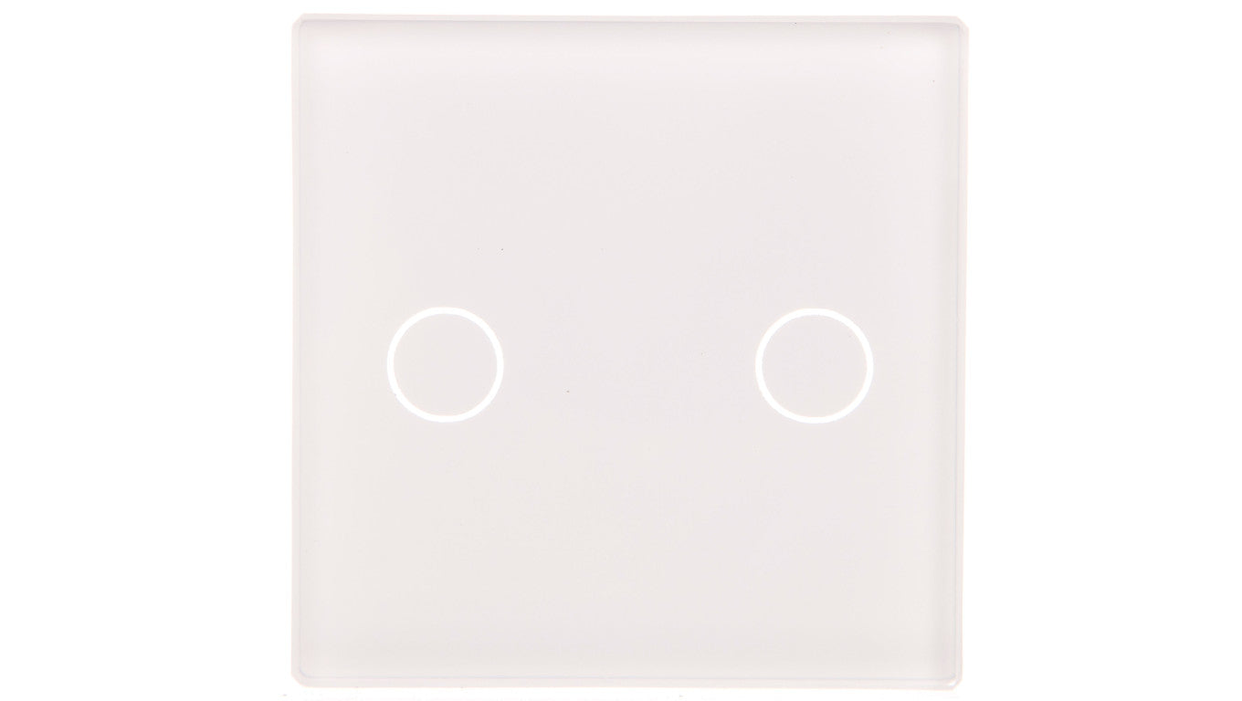 TouchMe Mały panel szklany, łącznik podwójny, biały TM531W