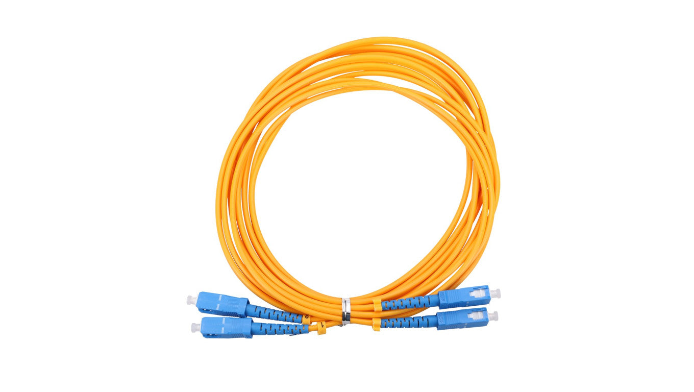 Patchcord PVC, Jednomodowy, Duplex, G652D, 3mm, 2m Extralink SC/UPC-SC/UPC