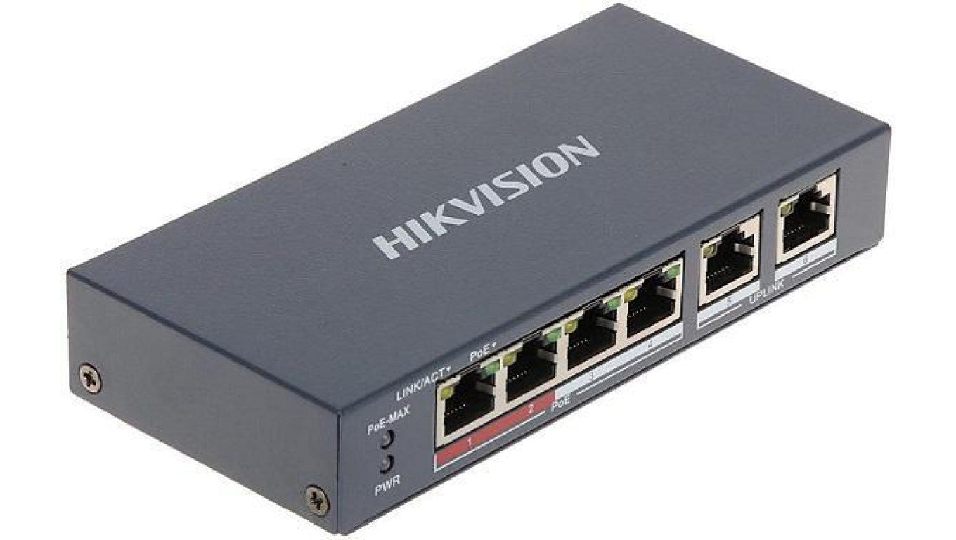 Switch PoE 4-portowy 100Mbps (niezarządzalny) DS-3E0106P-E/M