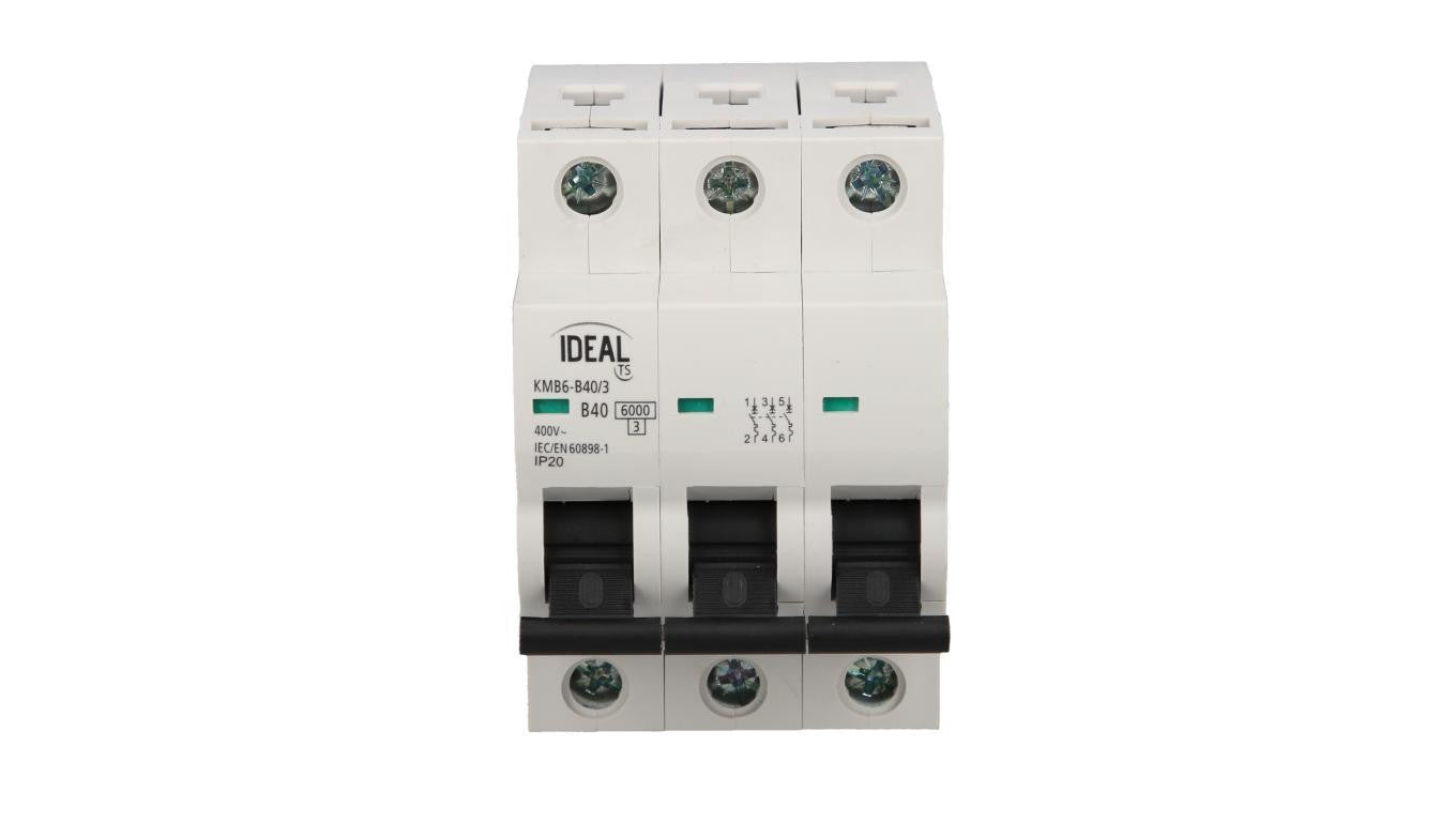 Wyłącznik nadprądowy 3P B 40A 6kA AC KMB6-B40/3 VDE 23168