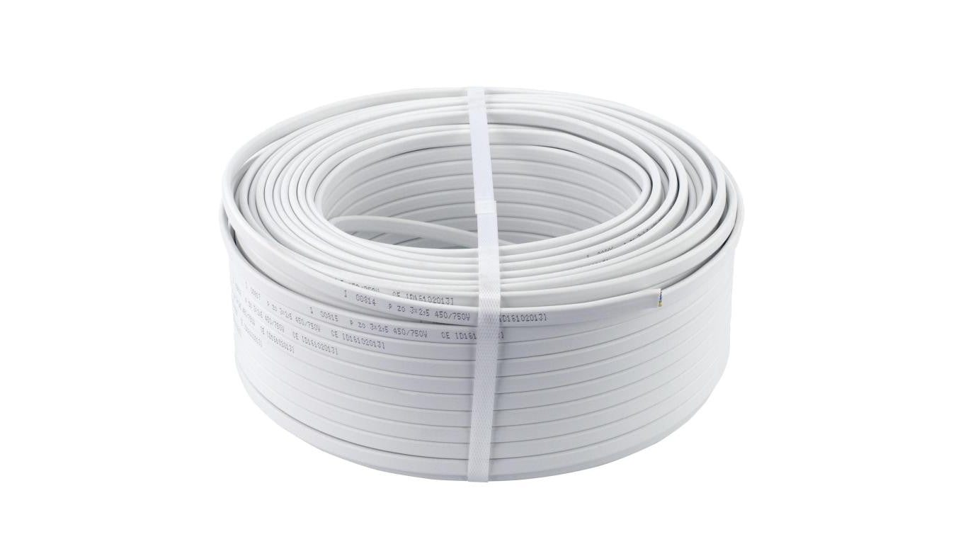Przewód prądowy YDYp 450/750V 3x1,5 płaski drut Elektrokabel krążek /100m/