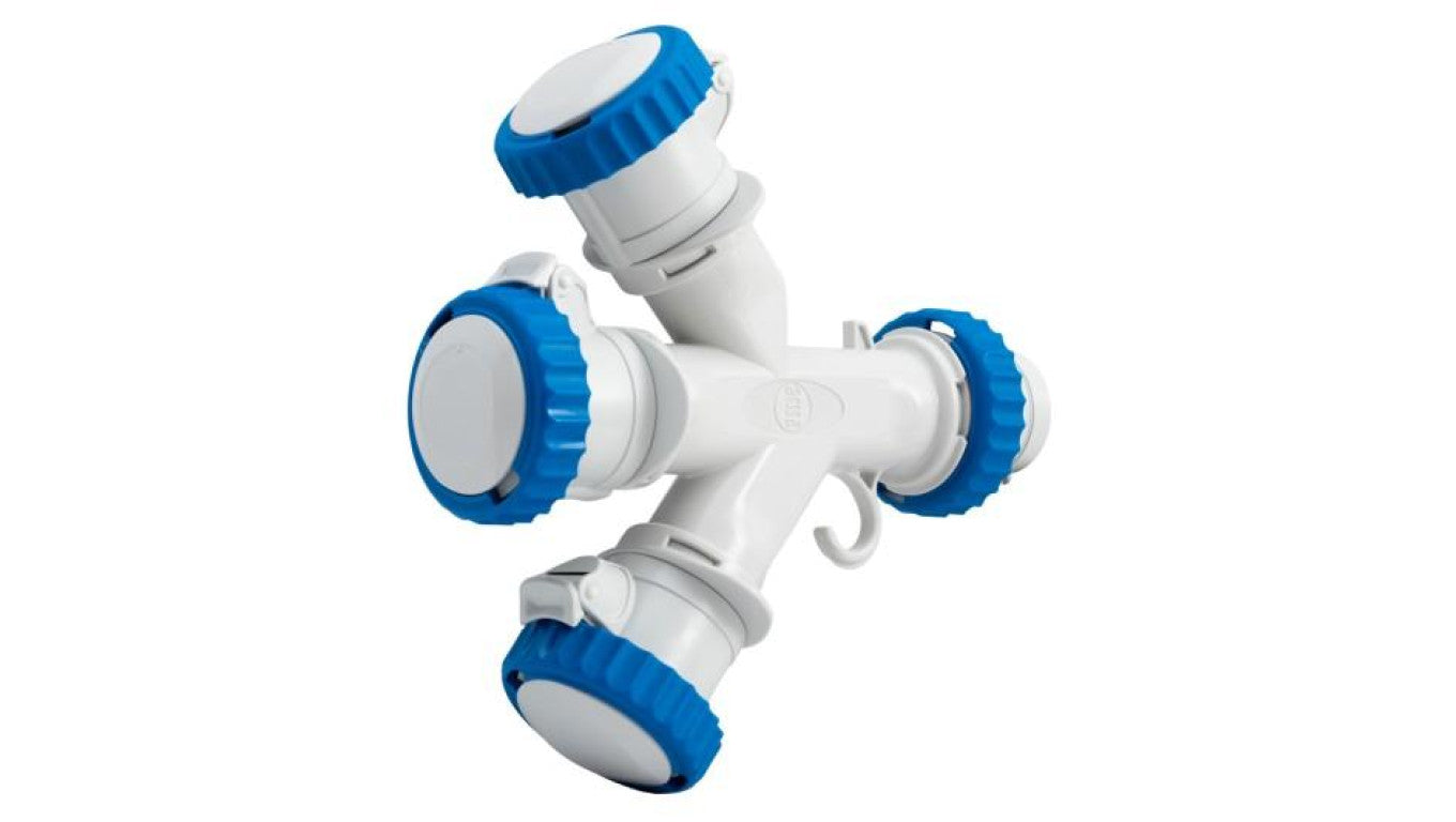 Adapter kempingowy wtyk 16A 3p przemysłowy IP67 , gniazdo 3x16A 3P przemysłowe IP67