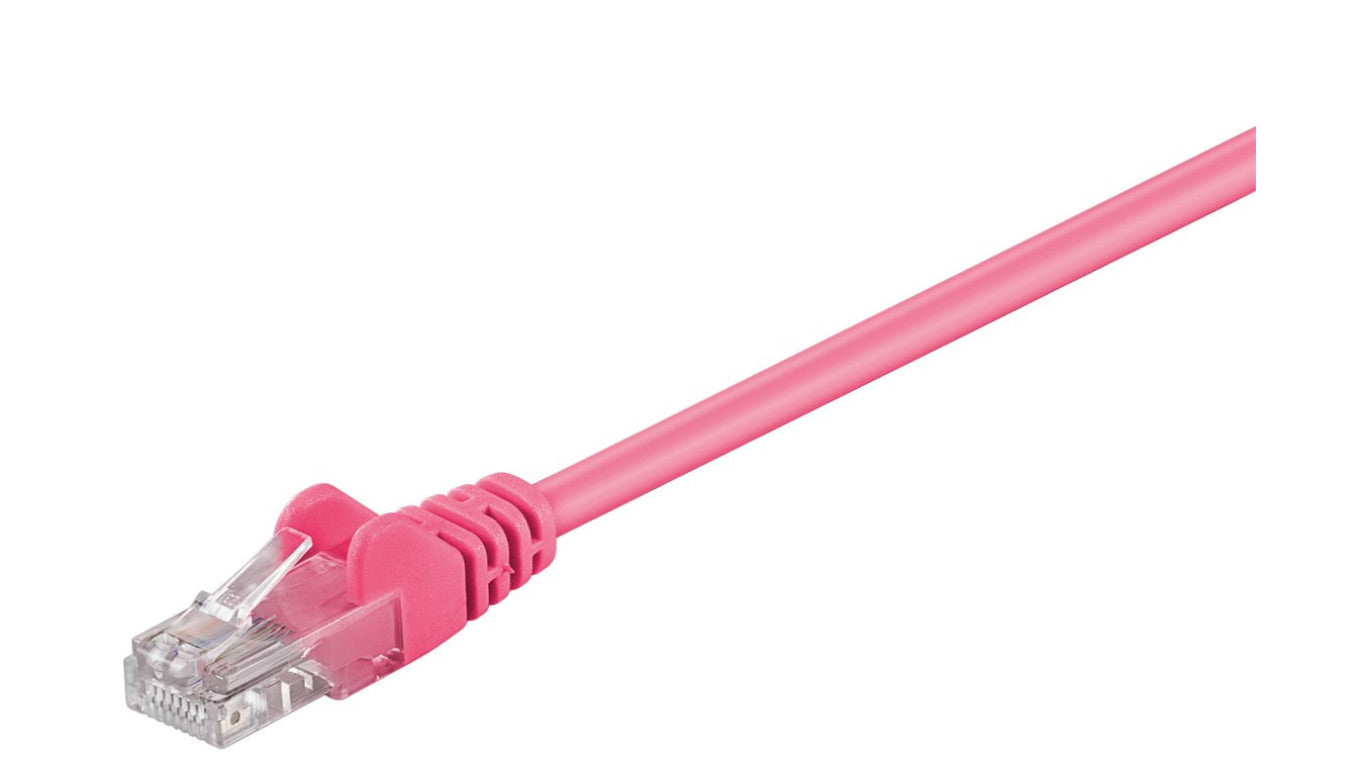 CAT 5e Kabel łączący, U/UTP, Purpurowy - Długość kabla 1 m