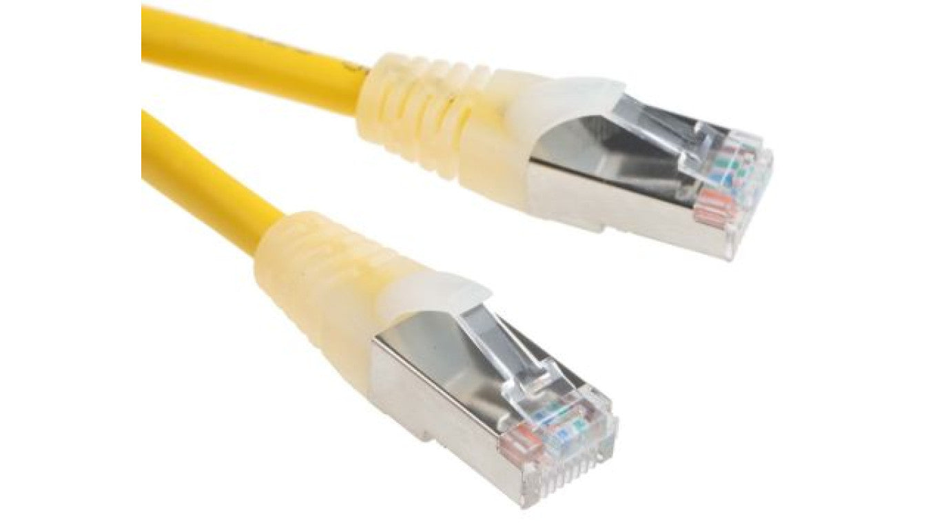 Kabel kat. 5e F/UTP Żółty 2m