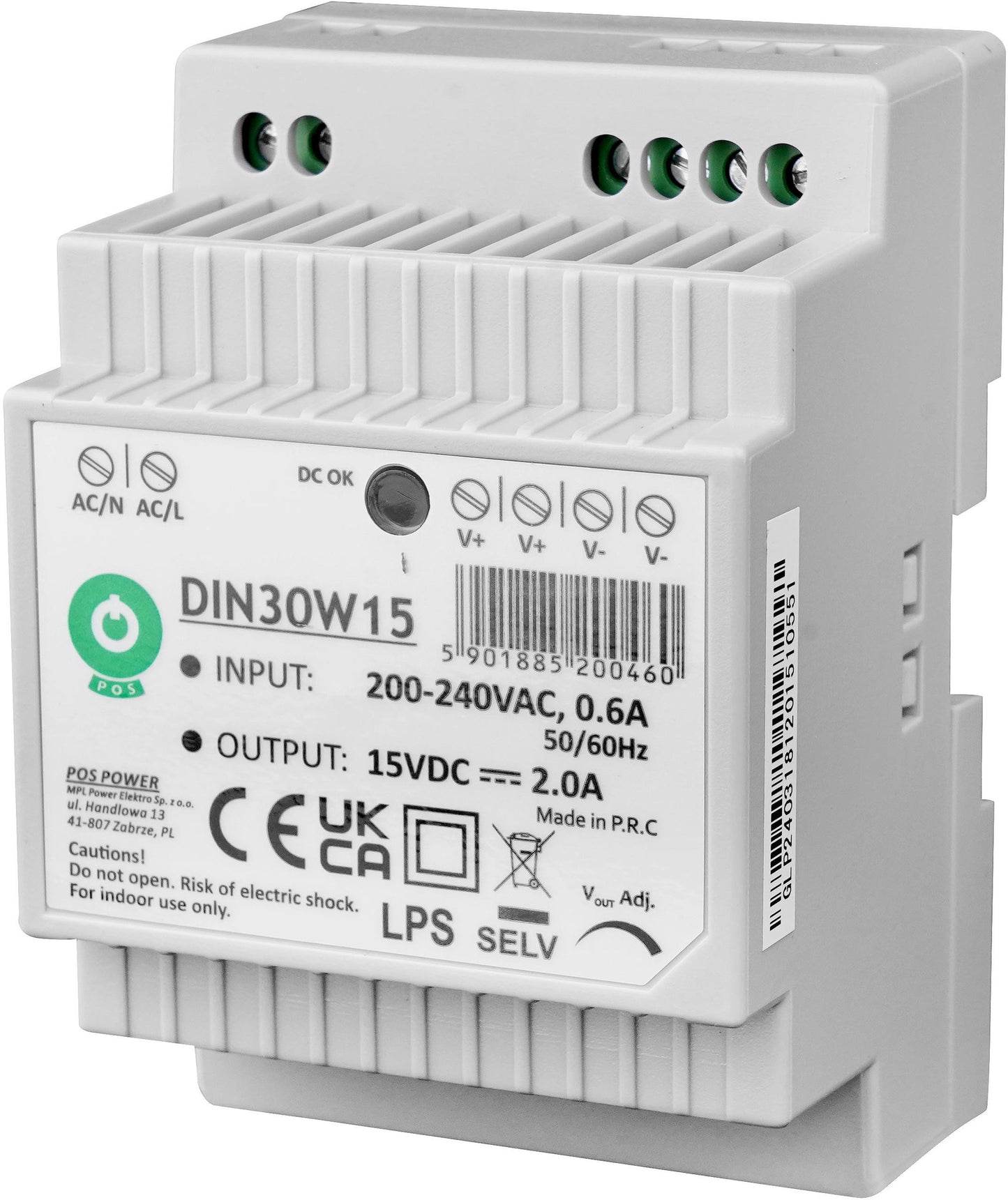 Zasilacz POS DIN30W15