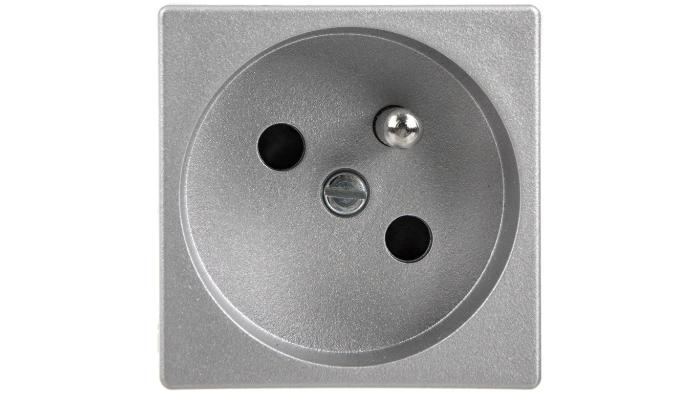 Simon Connect Gniazdo K45 pojeyńcze z/u 16A IP20, szybkozłącza, anodyzowane aluminium K22/8