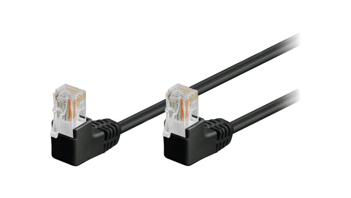 Patch cord U/UTP 5e linka CCA PVC czarny 10m 26AWG 96090