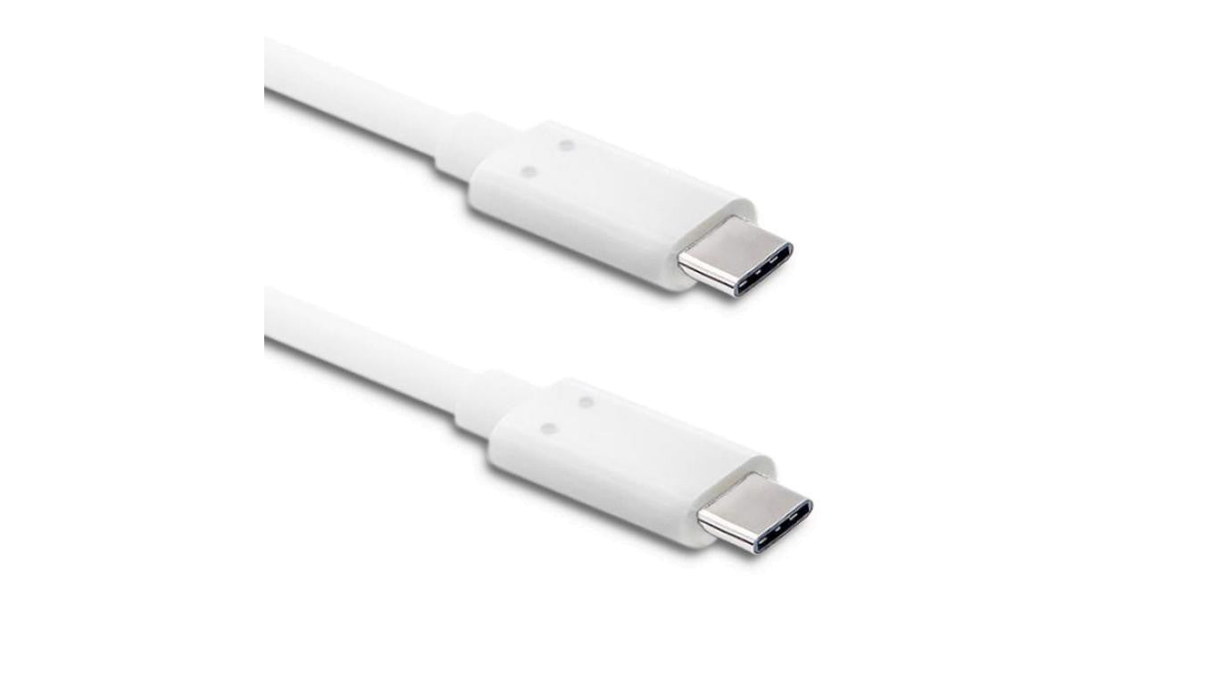 Qoltec Kabel USB 3.1 typ C męski USB 3.1 typ C męski 1m Biały