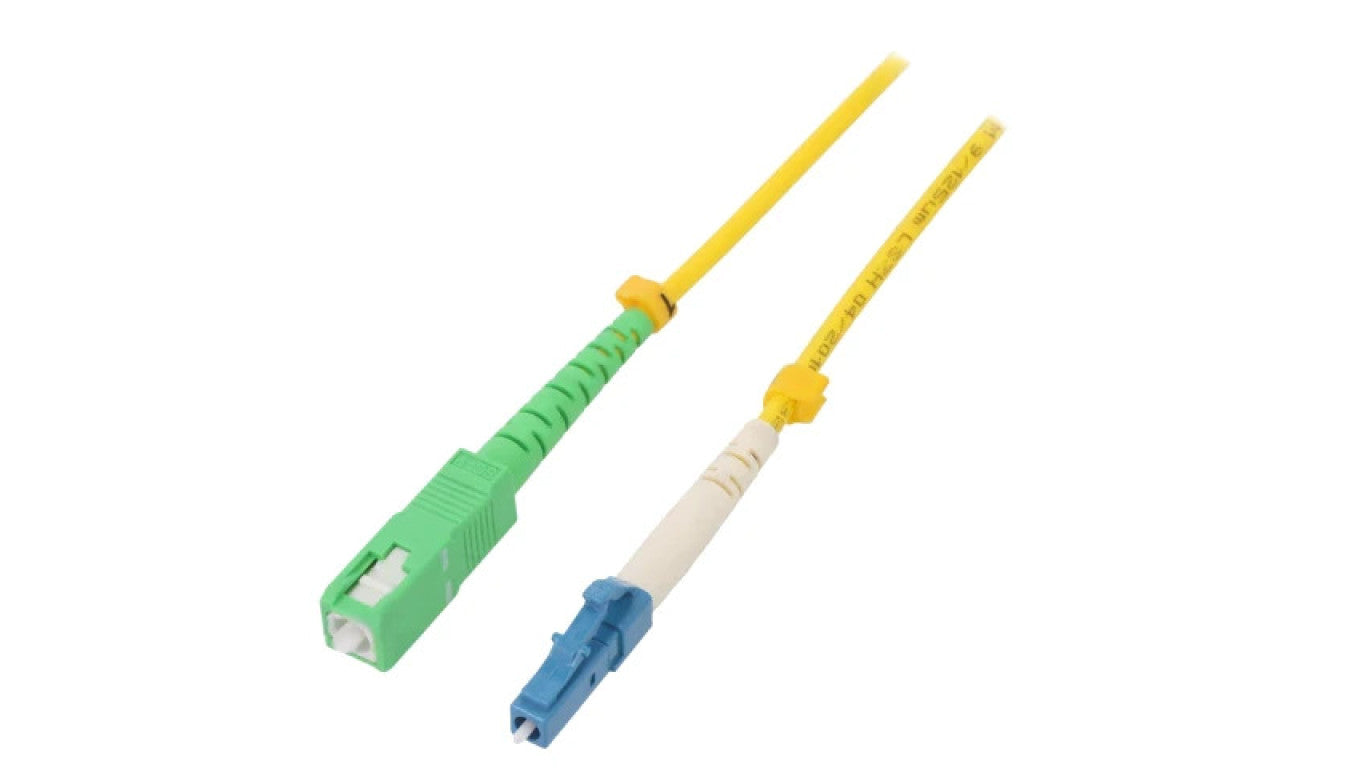 Patch cord światłowodowy LC/UPC,SC/APC 25m LSZH żółty 54336