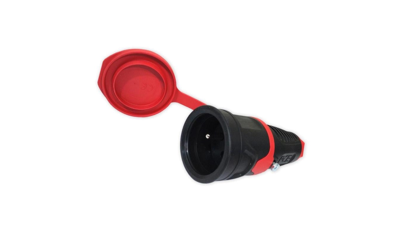 Gniazdo przenośne gumowe wodoodoporne IP54 z/u 16A 250V 2411-srw