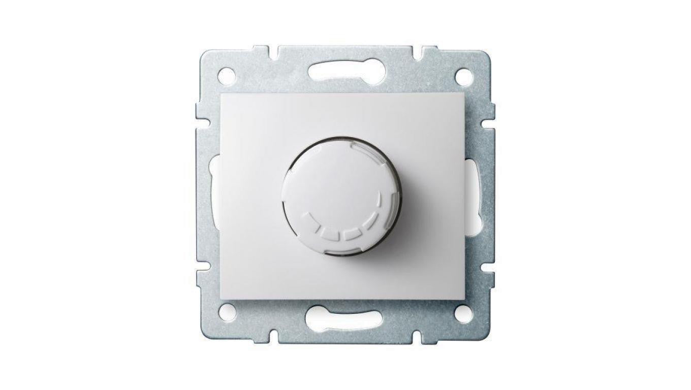 Kanlux Mowion DOMO 01-1160-102 biały Ściemniacz obrotowy 500W - z filtrem /