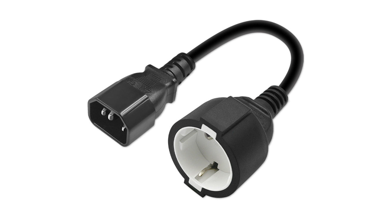 Qoltec Adapter IEC 320 C14/ SCHUKO 0.15M