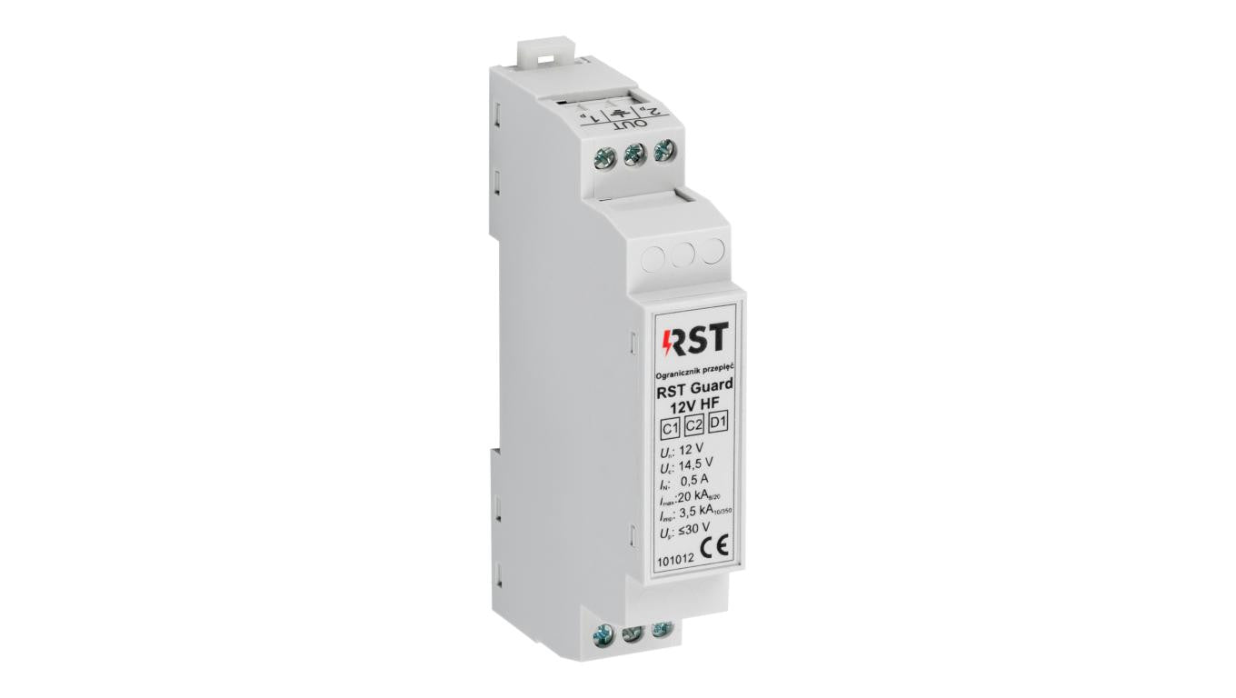 Ogranicznik przepięć do ochrony systemów sterowania i kontrolno-pomiarowych, RST Guard 12V HF 101 012