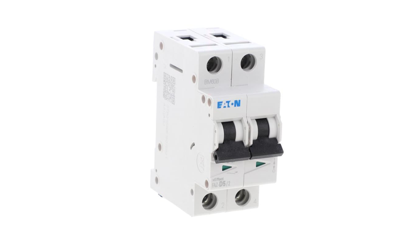 Wyłącznik nadprądowy 2P D 5A 15kA AC FAZ-D12/2 278776