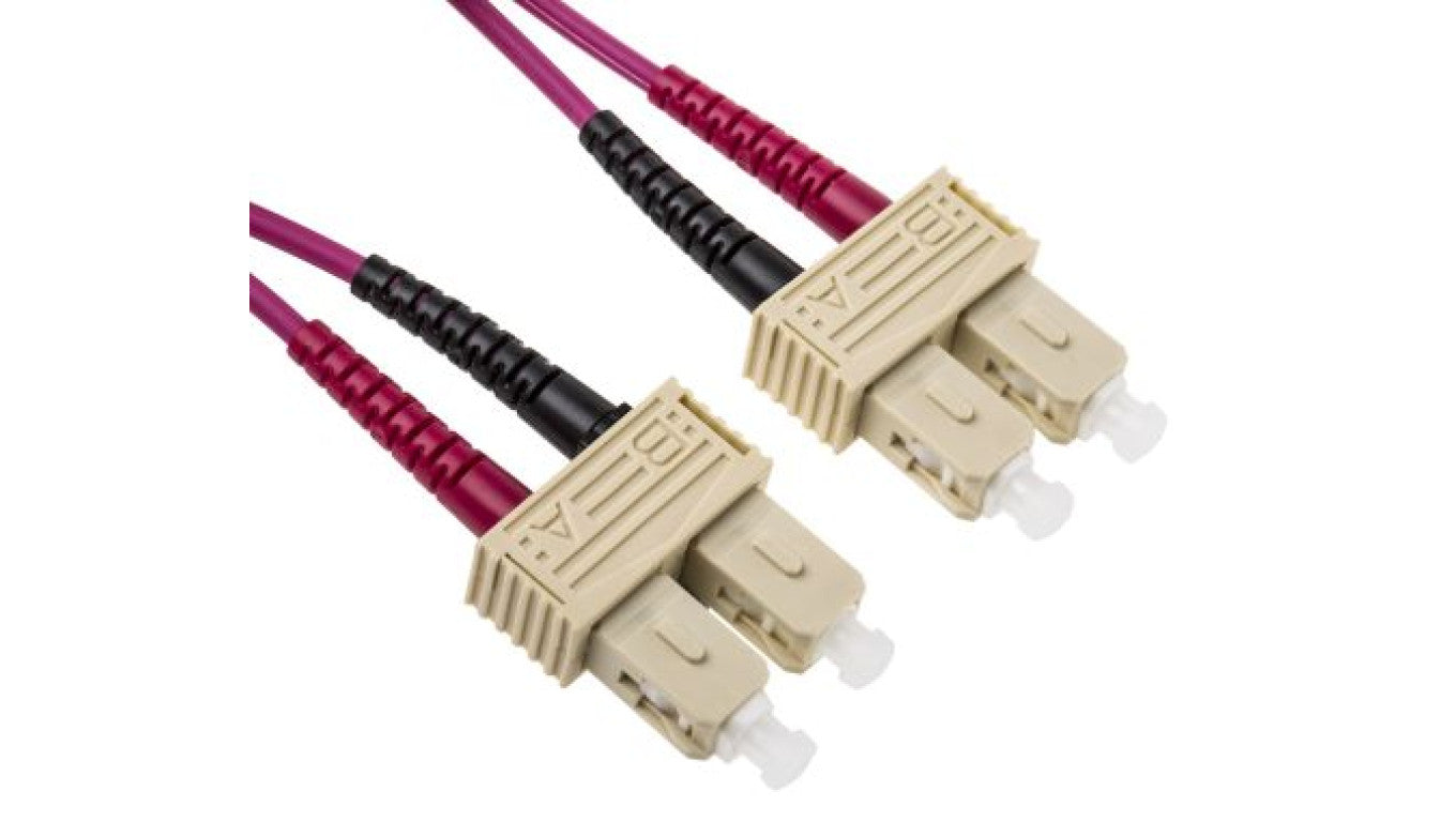 Kabel światłowodowy, średnica: 900μm, OM4 Wielomodowy, Fioletowy, SC/SC