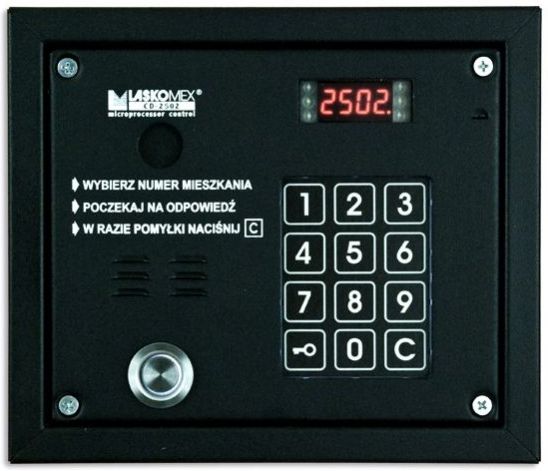 Laskomex CP-2503TP czarna Panel audio z czytnikiem kluczy "Dallas"