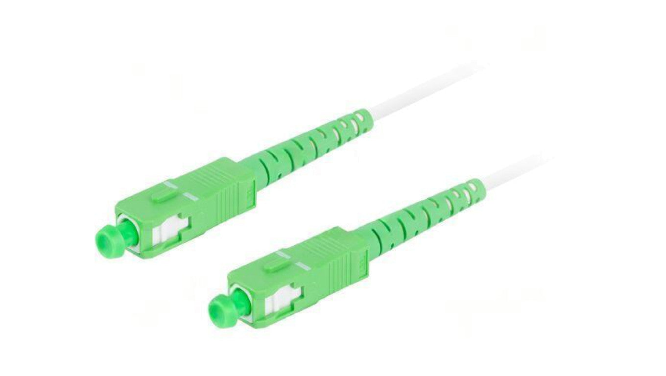 Patch cord światłowodowy SC/APC,z obu stron 25m LSZH biały FO-SASA-SS31-0250-WH