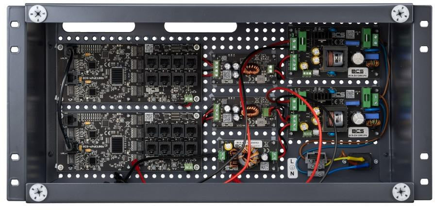 Zestaw do zasilania buforowego 16 odbiorników PoE BCS POWER BCS-UPS/IP16Gb/E-S/RACK5U