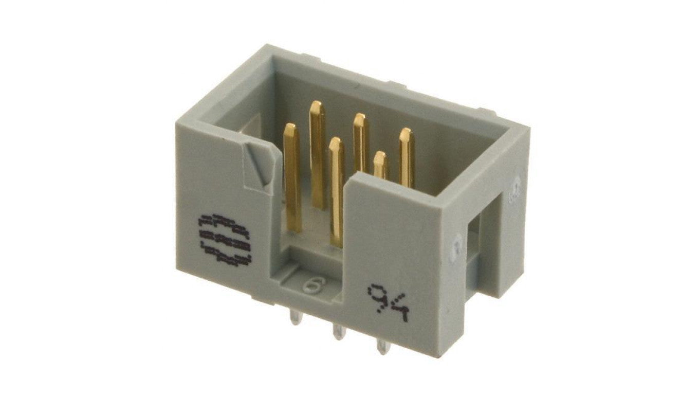 Gniazdo IDC męskie PIN: 6 proste THT 1,27mm R.styków: 2,54mm 09185066324