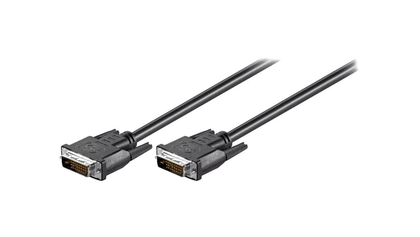 DVIMM241/0.5 Kabel DVI-D (24+1) wtyk,z obu stron 0,5m czarny