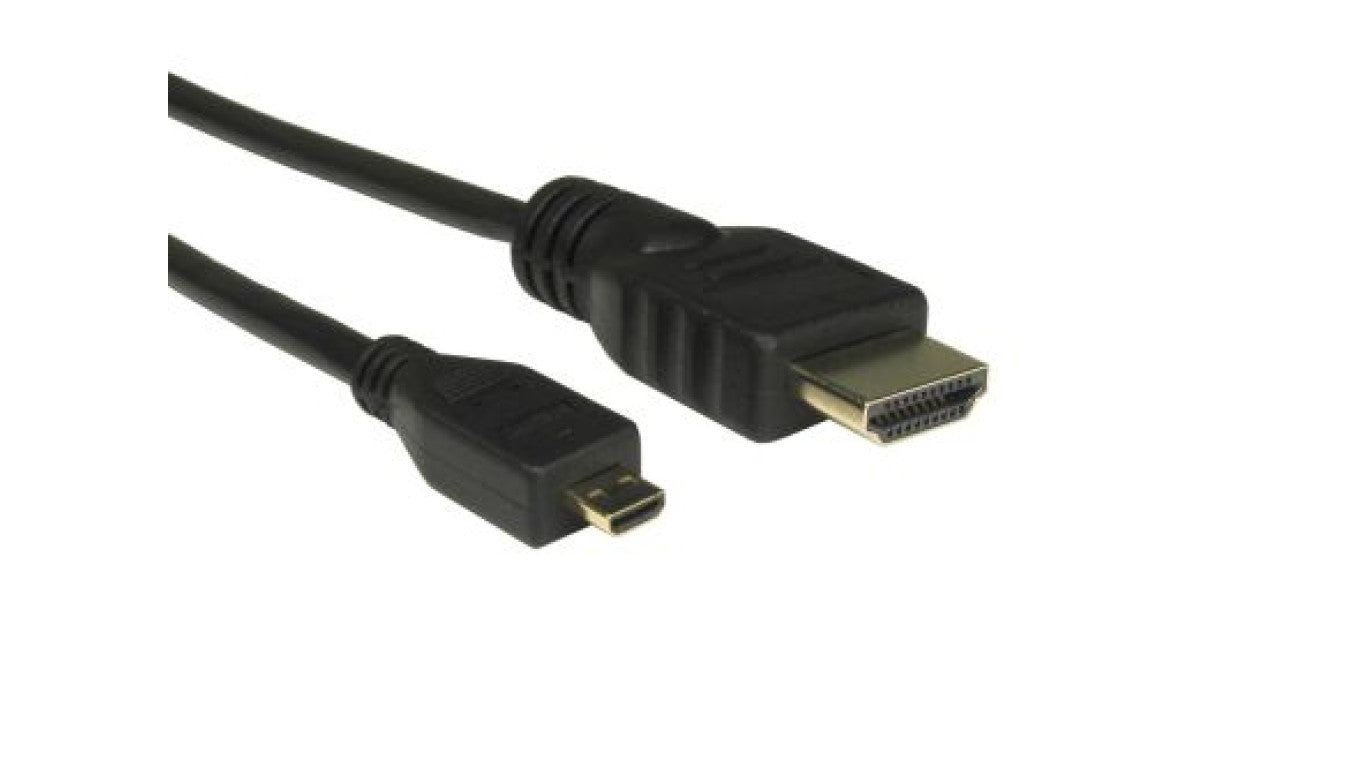 Zespół cyfrowych kabli wideo i monitorowych 1.5m Męskie złącze HDMI typu D. to Wtyk HDMI Czarny