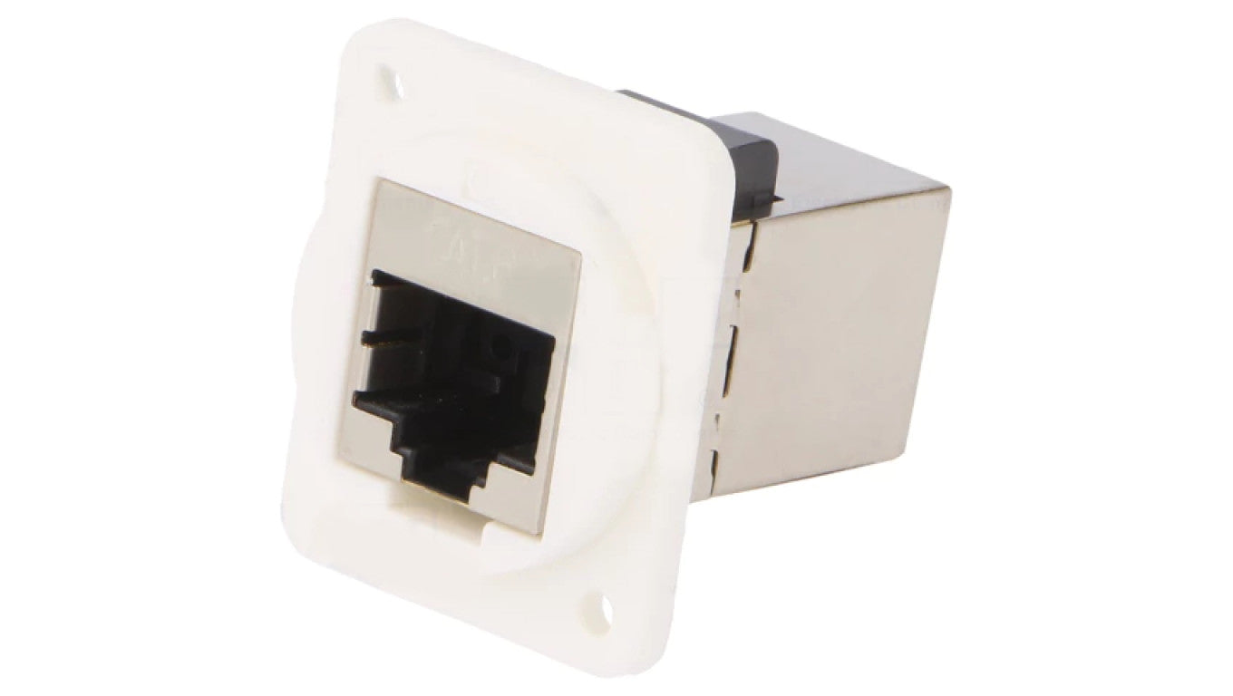 Łącznik FT RJ45 8p8c Kat 6 ekranowane 19x24mm plastik CP30222SXW