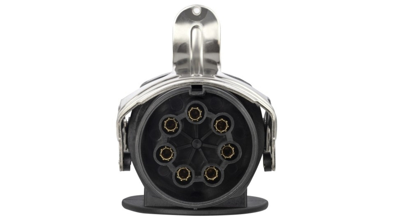Przewód spiralny QLY-s kabel do naczepy zakończony wtykami 7-pin do systemu EBS / ABS 24V 4,5m