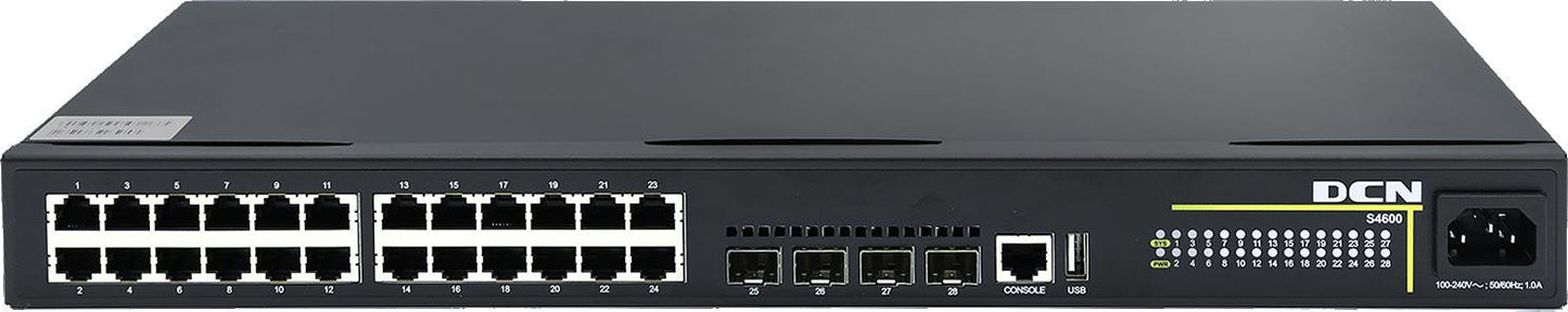 SWITCH DCN S4600-28P-P-SI-R3.5 24xPoE+/4xSFP (370W)