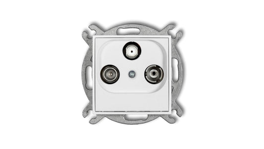 MINI Gniazdo antenowe RTV-SAT końcowe 1,5dB biały MGS