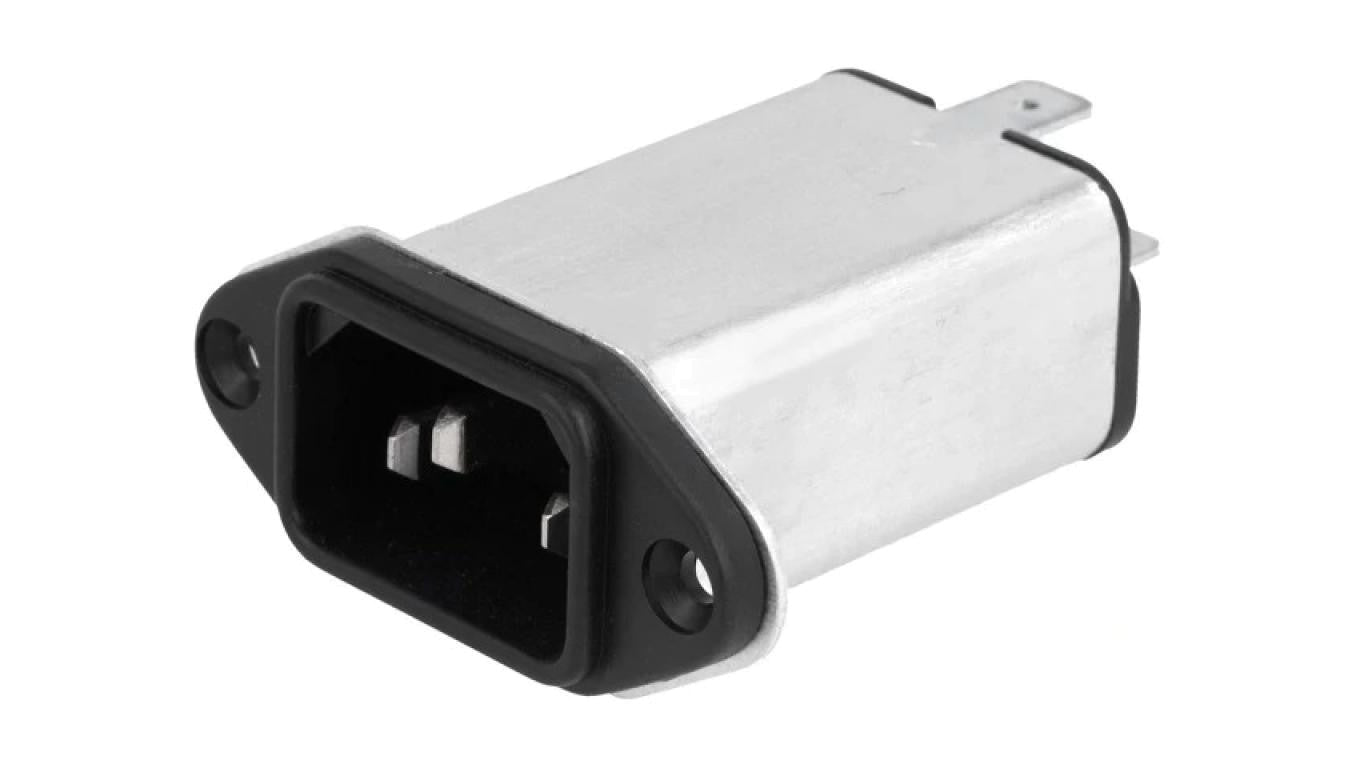 4300.5054Złącze zasilające AC gniazdo męskie 6A 250VAC IEC 60320