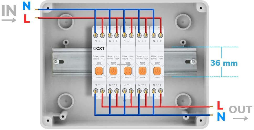 Inteligentny Sterownik OXT | 63A | Licznik | ZigBee | Tuya T337