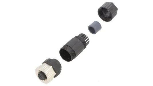 Wtyk M12 12-PIN żeński kod A-DeviceNet / CANopen na przewód M12A-12BFFA-SL7001