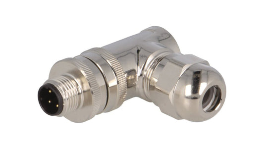 Złącze okrągłe M12 męskie kątowe ekranowane 4-PIN 250V PG9 T4113512041-000