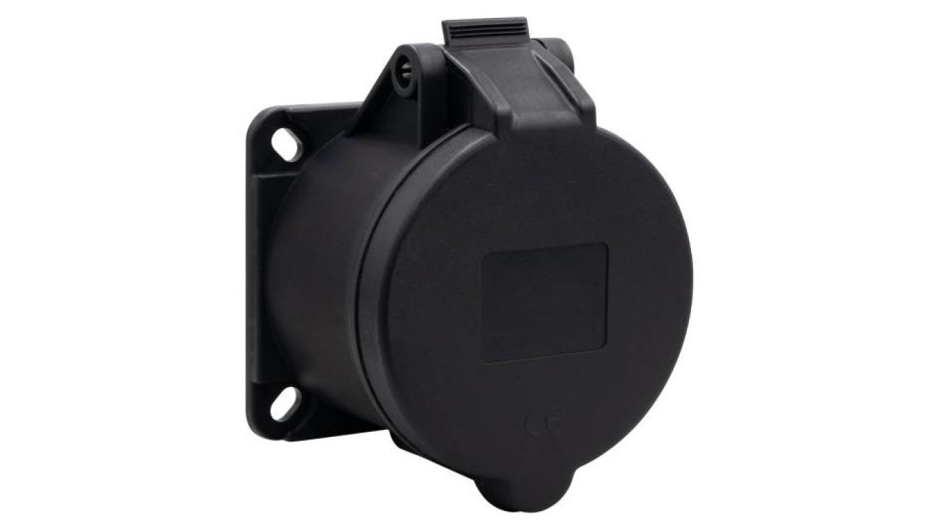 Gniazdo tablicowe proste 32A 5p 380V-415V /FE/ IP44 czarne