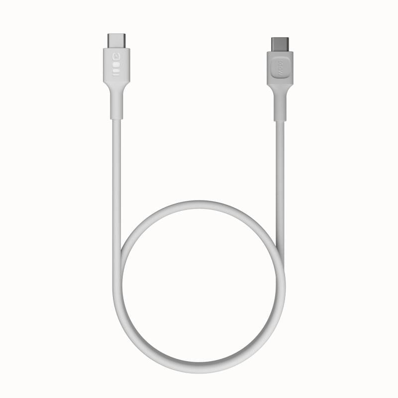 KABEL USB-C / USB-C Greencell PowerFlex 120cm PD 100W biały silikonowy