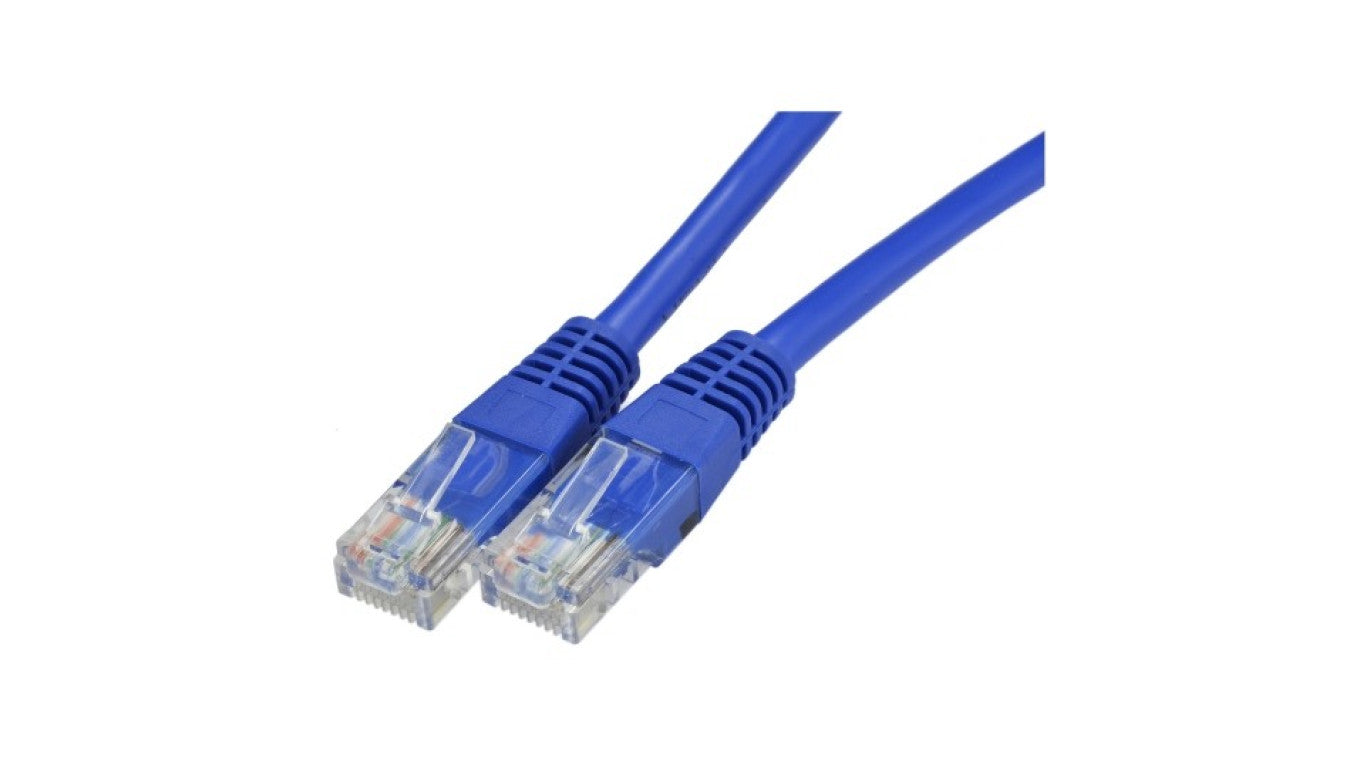 Patchcord UTP kat.6 kabel sieciowy LAN 2x RJ45 linka niebieski 1,5m