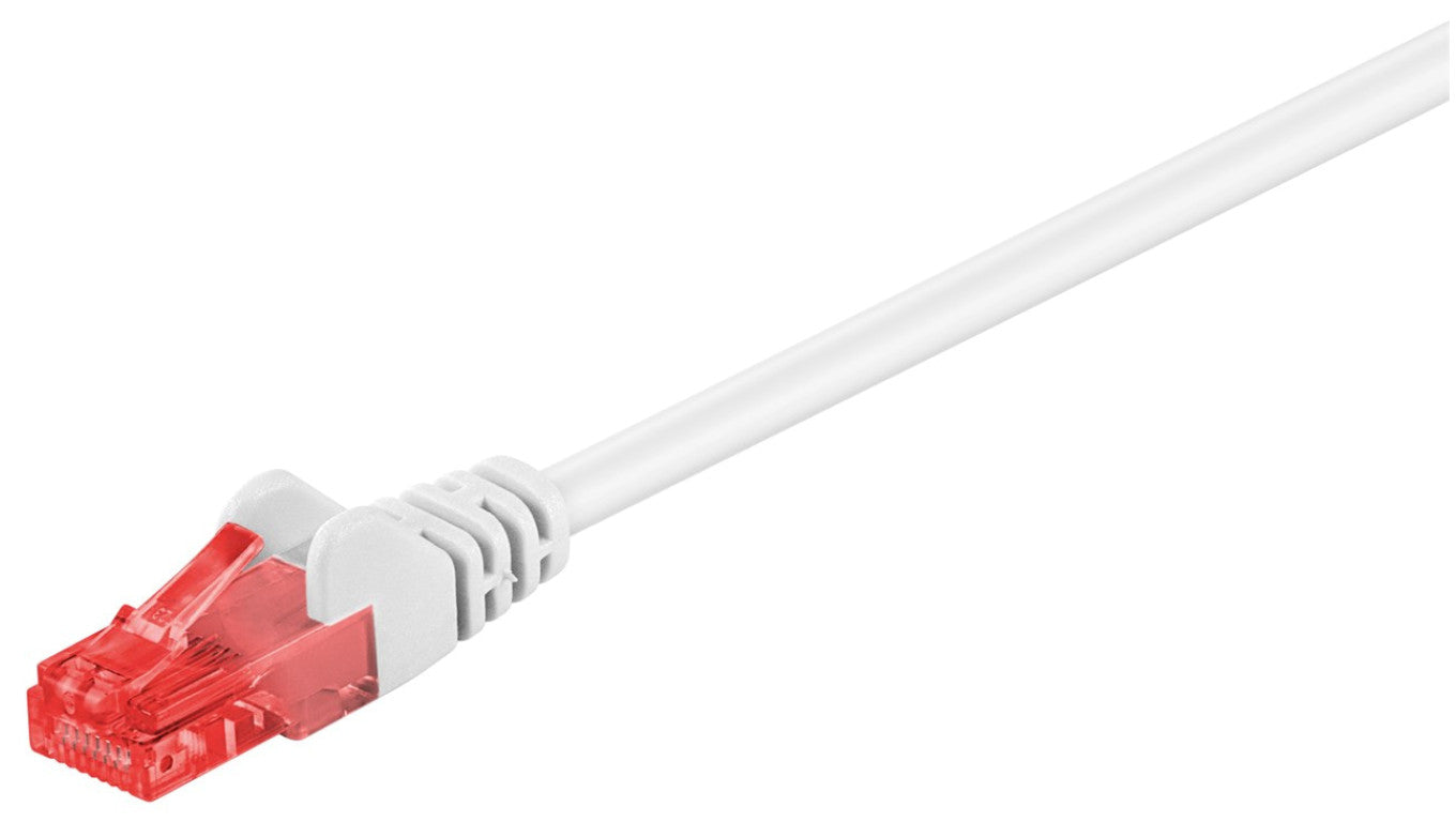 CAT 6Kabel łączący, U/UTP, biały - Długość kabla 15 m