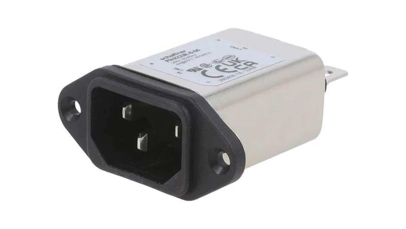 Złącze zasilające AC męskie 15A 250VAC C14 (E) 75uH FN9222R-15-06
