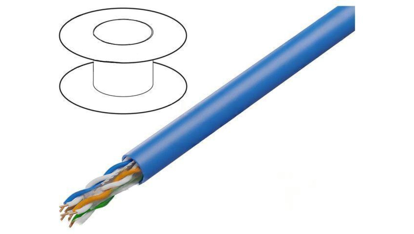 Przewód U/UTP 4x2x23AWG CCA PVC niebieski 305m LCU6-10CC-0305-B
