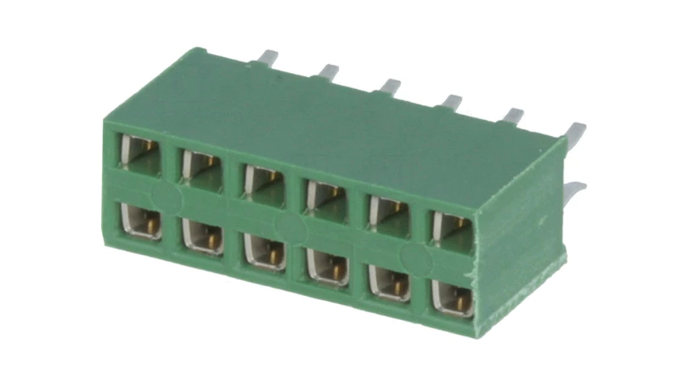 Złącze kołkowe HV-100 żeńskie 12-PIN proste 2,54mm THT 2x6 215307-6