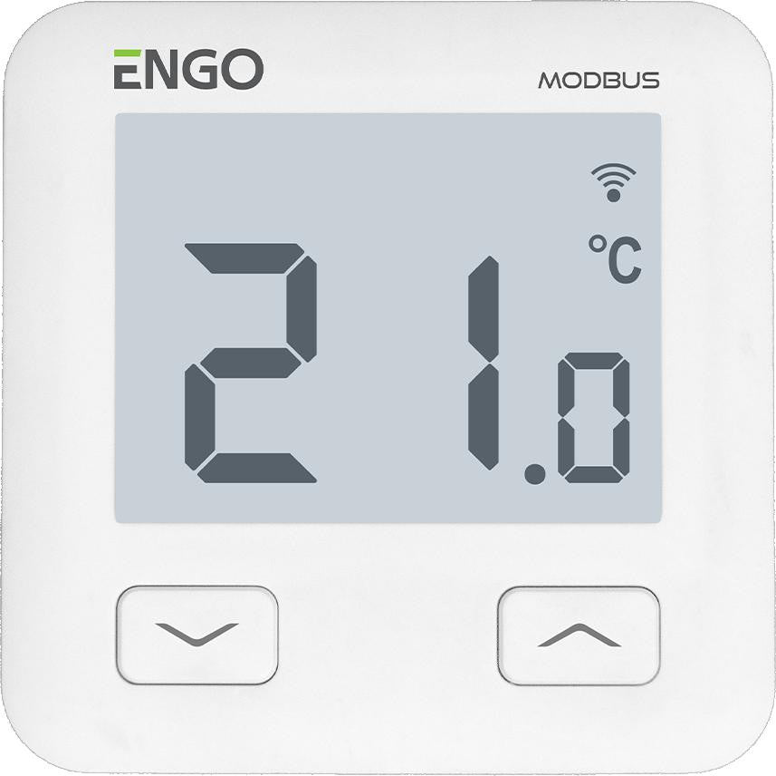 ENGO Controls E10-MBUSW - Internetowy, podtynkowy  regulator temperatury, MODBUS, Wi-Fi, 230V,