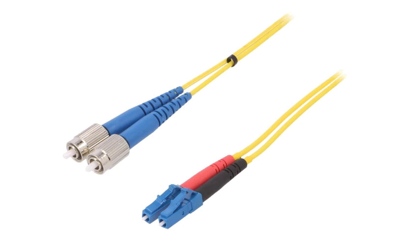 Patch cord światłowodowy FC/UPC,LC/UPC 5m Światłowód: 9/125um G-LC-FC-S-005.0-DX-D-18-Y