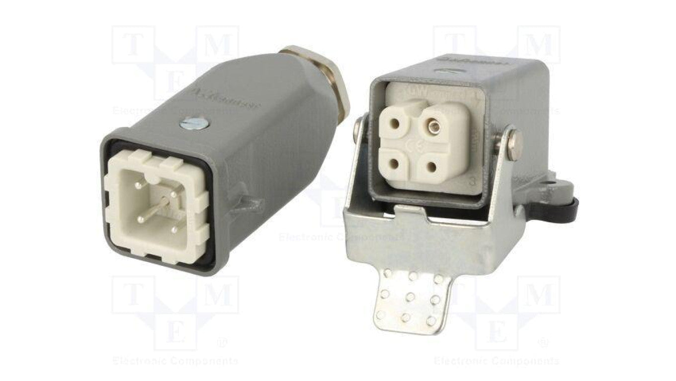 Złącze HDC męskie + żeńskie GWconnect PIN 4 10A 400V 3+PE 93603-0014