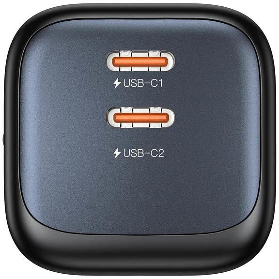 Ładowarka sieciowa Unitek GaN 45W, 2xUSB-C, PD 3.0, QC, czarna